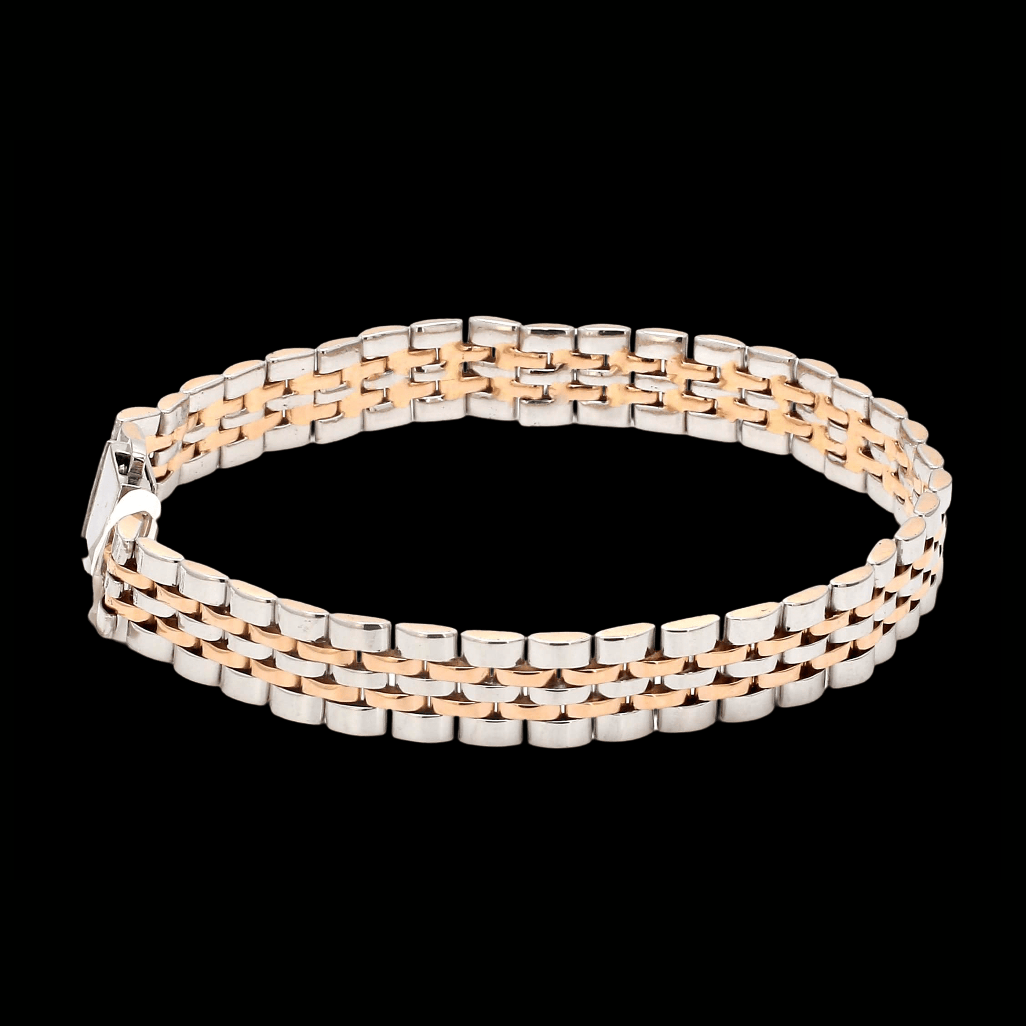 Jewelove™ Bangles & Bracelets Platinum & Rose Gold Bracelet for Men JL PTB 1097