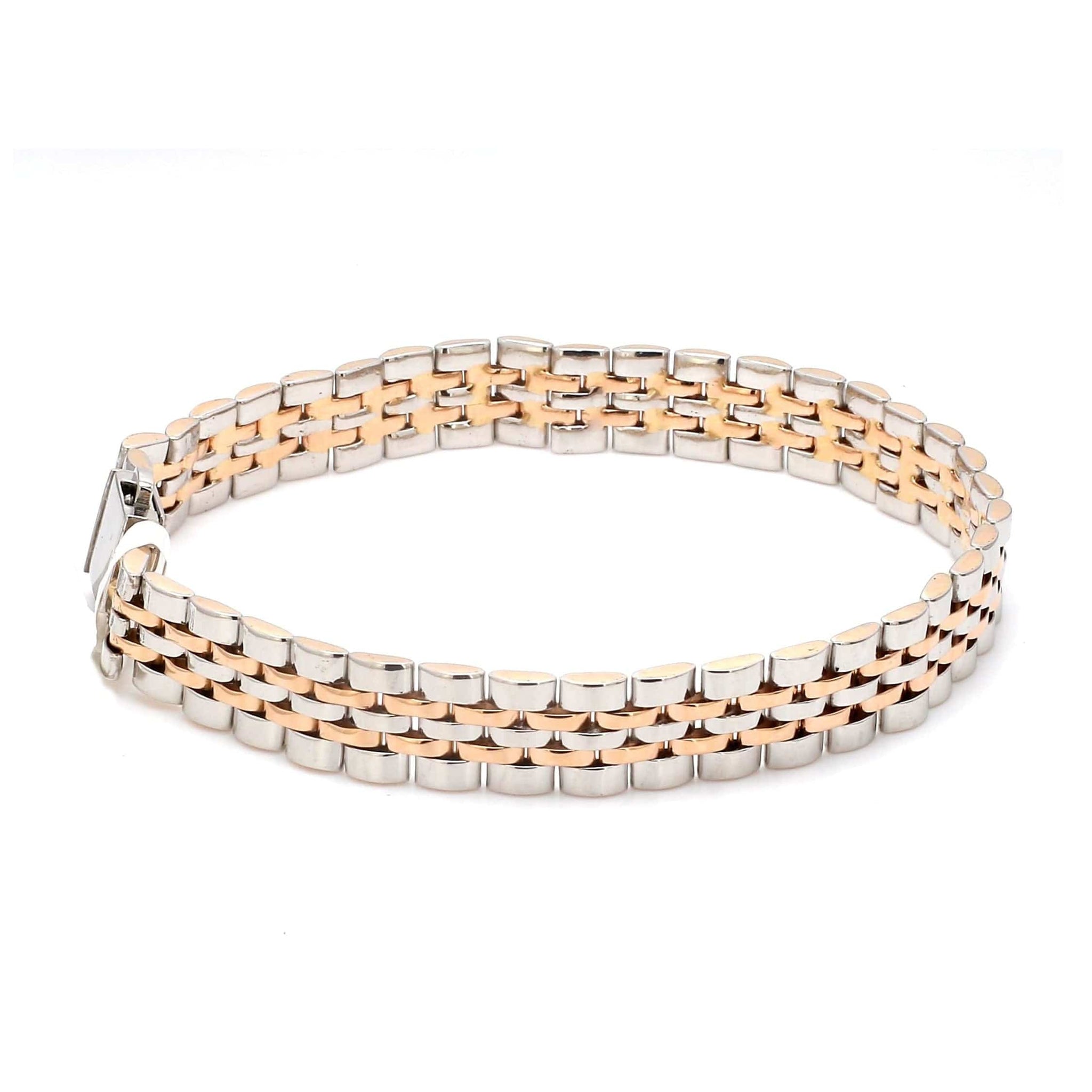 Jewelove™ Bangles & Bracelets Platinum & Rose Gold Bracelet for Men JL PTB 1097