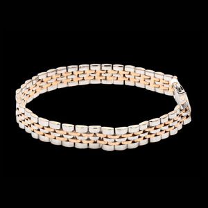 Jewelove™ Bangles & Bracelets Platinum & Rose Gold Bracelet for Men JL PTB 1097