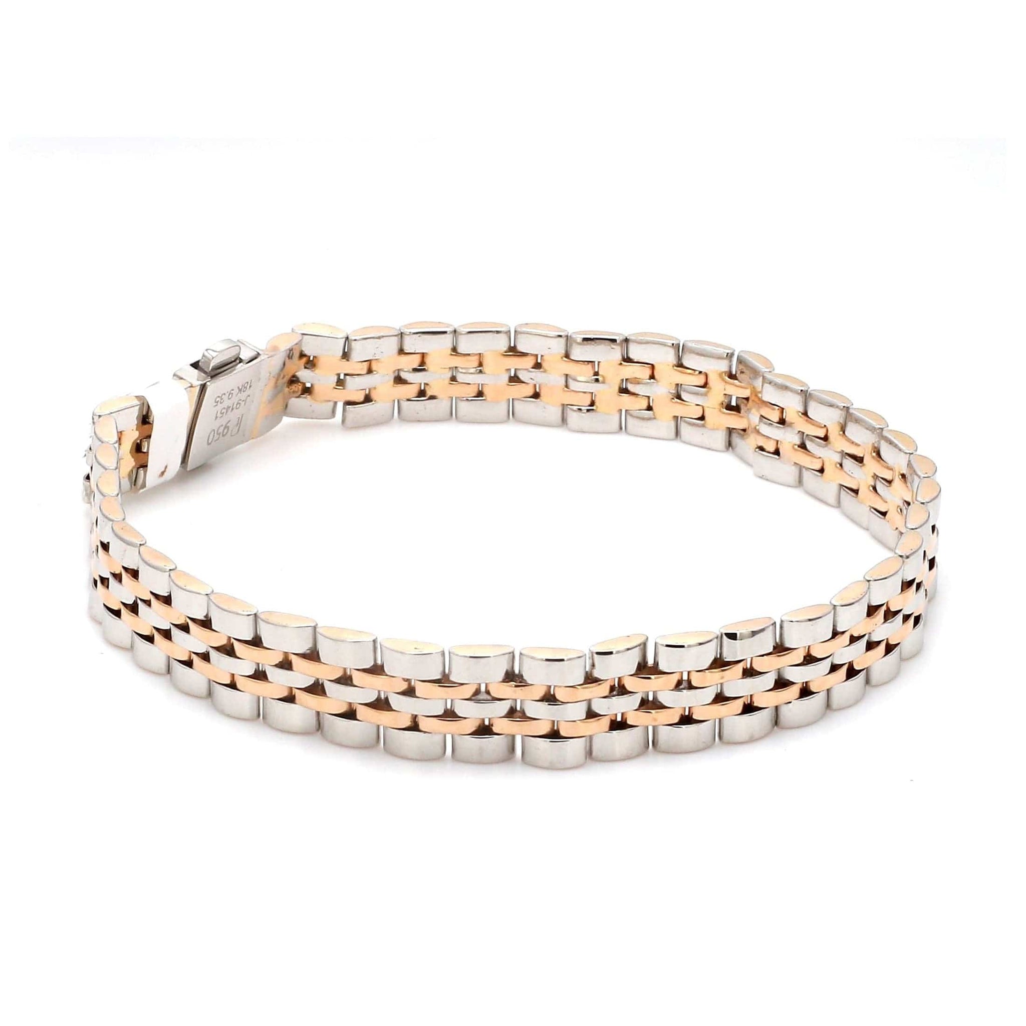 Jewelove™ Bangles & Bracelets Platinum & Rose Gold Bracelet for Men JL PTB 1097