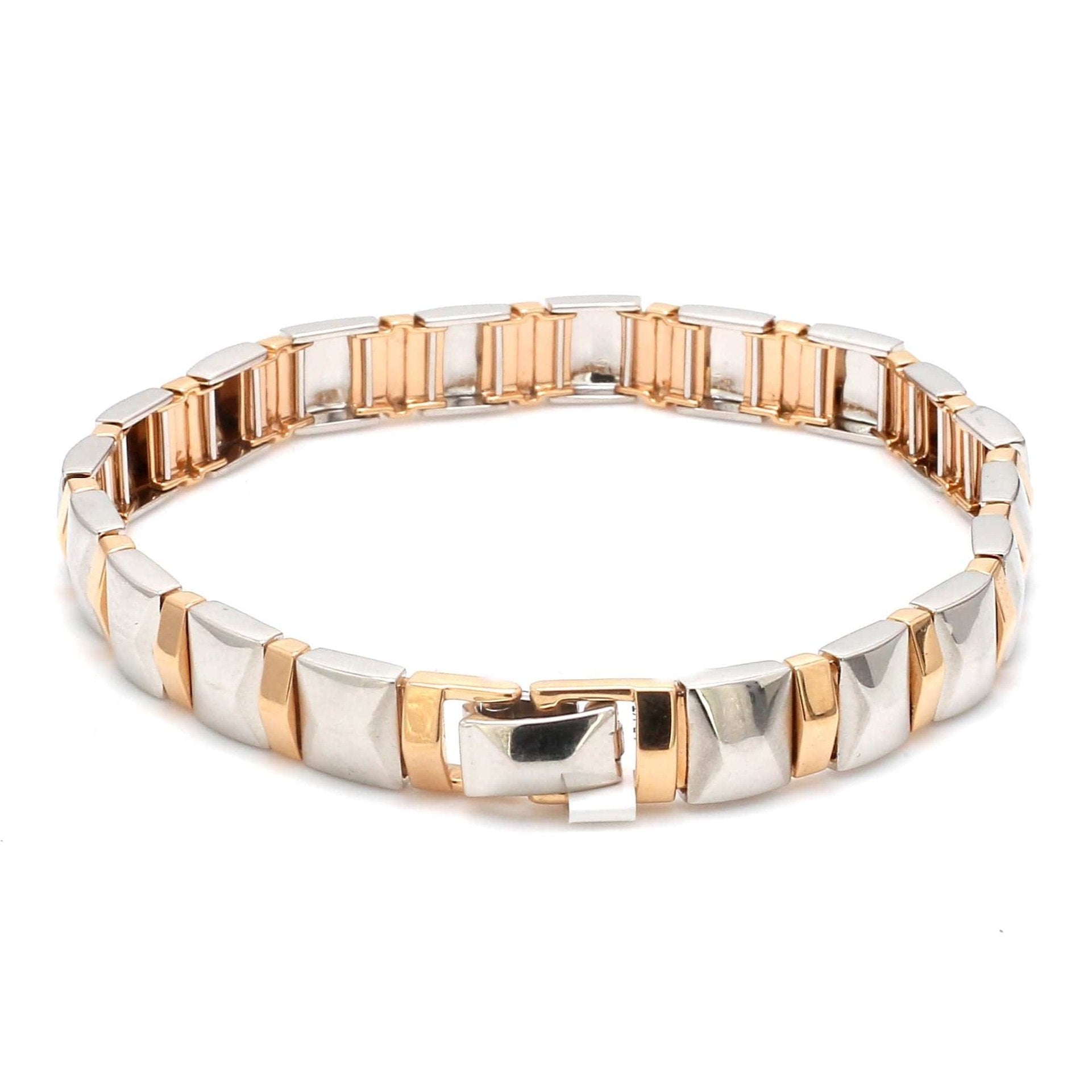 Jewelove™ Bangles & Bracelets Platinum & Rose Gold Bracelet for Men JL PTB 1100