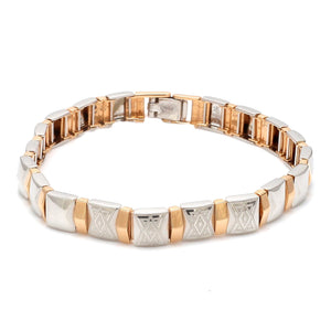 Jewelove™ Bangles & Bracelets Platinum & Rose Gold Bracelet for Men JL PTB 1100