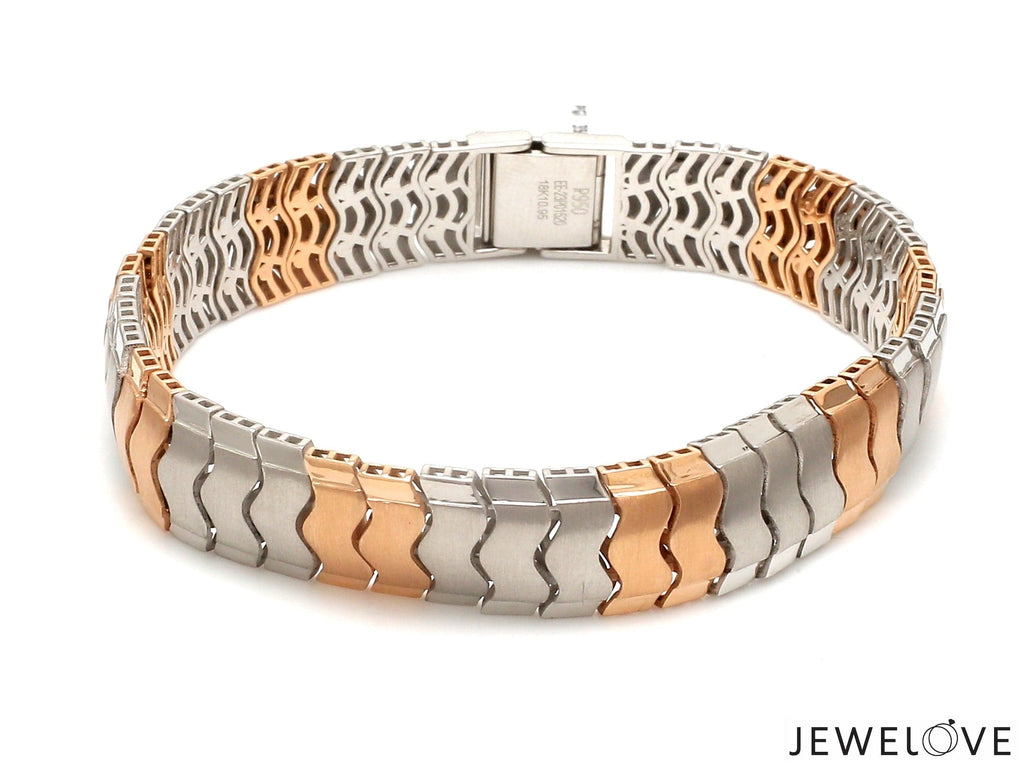 Jewelove™ Bangles & Bracelets Platinum Rose Gold Bracelet for Men JL ...