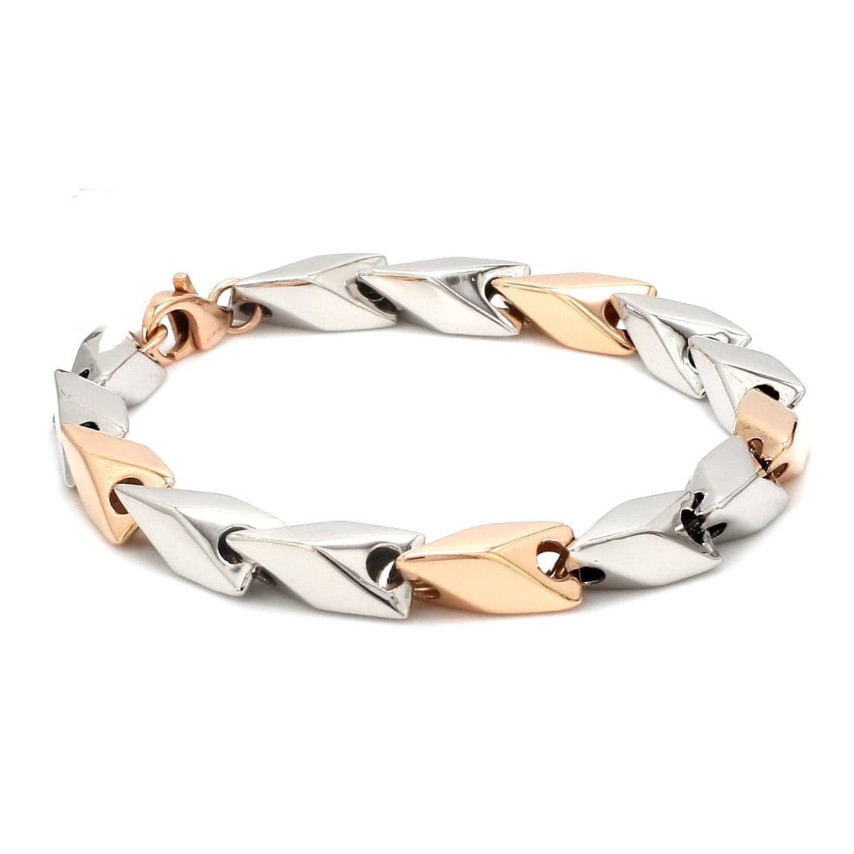 Jewelove™ Bangles & Bracelets Platinum & Rose Gold Bracelet for Men JL PTB 1236