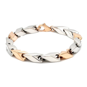 Jewelove™ Bangles & Bracelets Platinum & Rose Gold Bracelet for Men JL PTB 1236