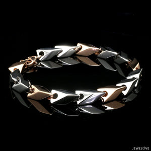 Jewelove™ Bangles & Bracelets Platinum & Rose Gold Bracelet for Men JL PTB 1236