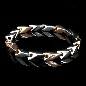 Jewelove™ Bangles & Bracelets Platinum & Rose Gold Bracelet for Men JL PTB 1236