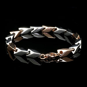 Jewelove™ Bangles & Bracelets Platinum & Rose Gold Bracelet for Men JL PTB 1236