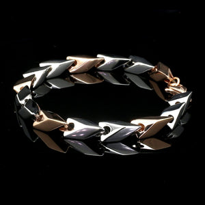 Jewelove™ Bangles & Bracelets Platinum & Rose Gold Bracelet for Men JL PTB 1236