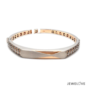 Jewelove™ Bangles & Bracelets Platinum Rose Gold Bracelet Matte & Hi-Polish for Men JL PTB 1182