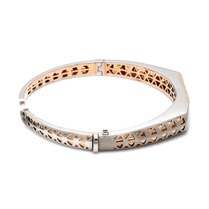 Jewelove™ Bangles & Bracelets Platinum Rose Gold Bracelet Matte & Hi-Polish for Men JL PTB 1182