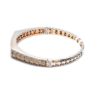 Jewelove™ Bangles & Bracelets Platinum Rose Gold Bracelet Matte & Hi-Polish for Men JL PTB 1182