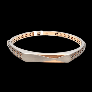 Jewelove™ Bangles & Bracelets Platinum Rose Gold Bracelet Matte & Hi-Polish for Men JL PTB 1182