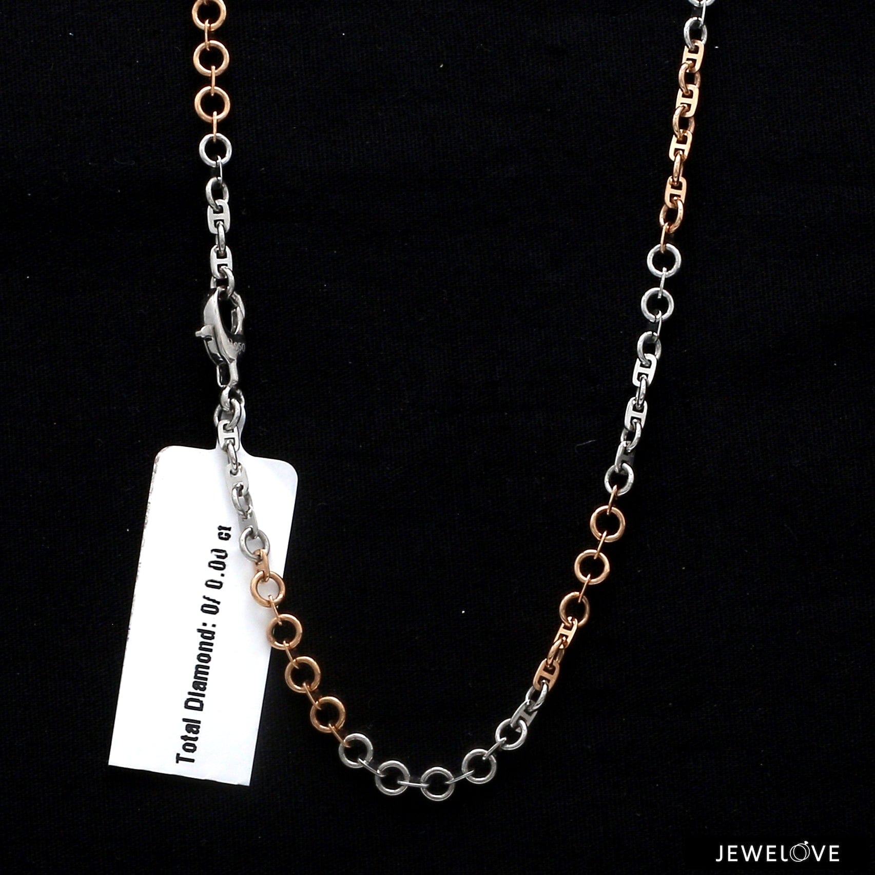 Jewelove™ Chains Platinum & Rose Gold Chain for Men JL PT CH 1204