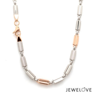 Jewelove™ Chains Platinum + Rose Gold Chain for Men JL PT CH 1301