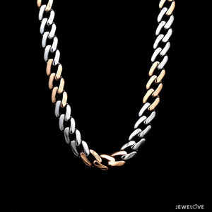 Jewelove™ Chains Platinum Rose Gold Chain with Matte & Hi-Polish for Men JL PT CH 1268