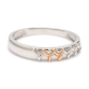 Jewelove™ Rings Platinum & Rose Gold Couple Rings JL PT 999