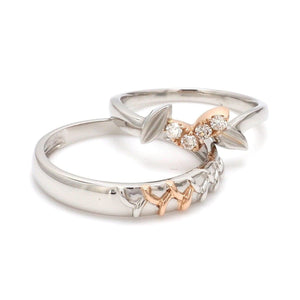 Jewelove™ Rings Platinum & Rose Gold Couple Rings JL PT 999