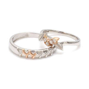 Jewelove™ Rings Both / SI IJ Platinum & Rose Gold Couple Rings JL PT 999