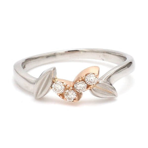 Jewelove™ Rings Women's Band only / SI IJ Platinum & Rose Gold Couple Rings JL PT 999