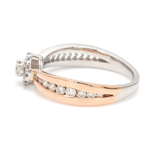 Jewelove™ Rings Platinum & Rose Gold Couple Rings with Diamonds JL PT 998-RG