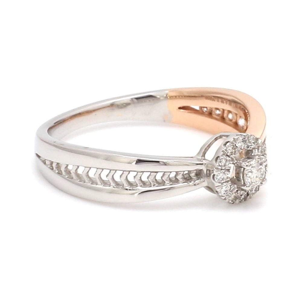 Jewelove™ Rings Platinum & Rose Gold Couple Rings with Diamonds JL PT 998-RG