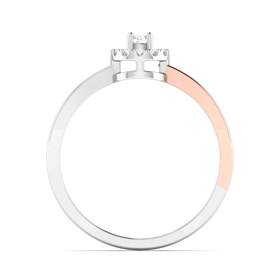 Jewelove™ Rings Platinum & Rose Gold Couple Rings with Diamonds JL PT 998-RG