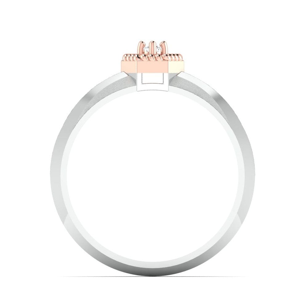 Jewelove™ Rings Platinum & Rose Gold Couple Rings with Diamonds JL PT 998-RG