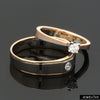 Jewelove™ Rings Platinum & Rose Gold Couple Rings with Solitaires JL PT 901