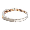 Jewelove™ Bangles & Bracelets Platinum Rose Gold  Diamond Bracelet with Matte Finish for Men JL PTB 1180