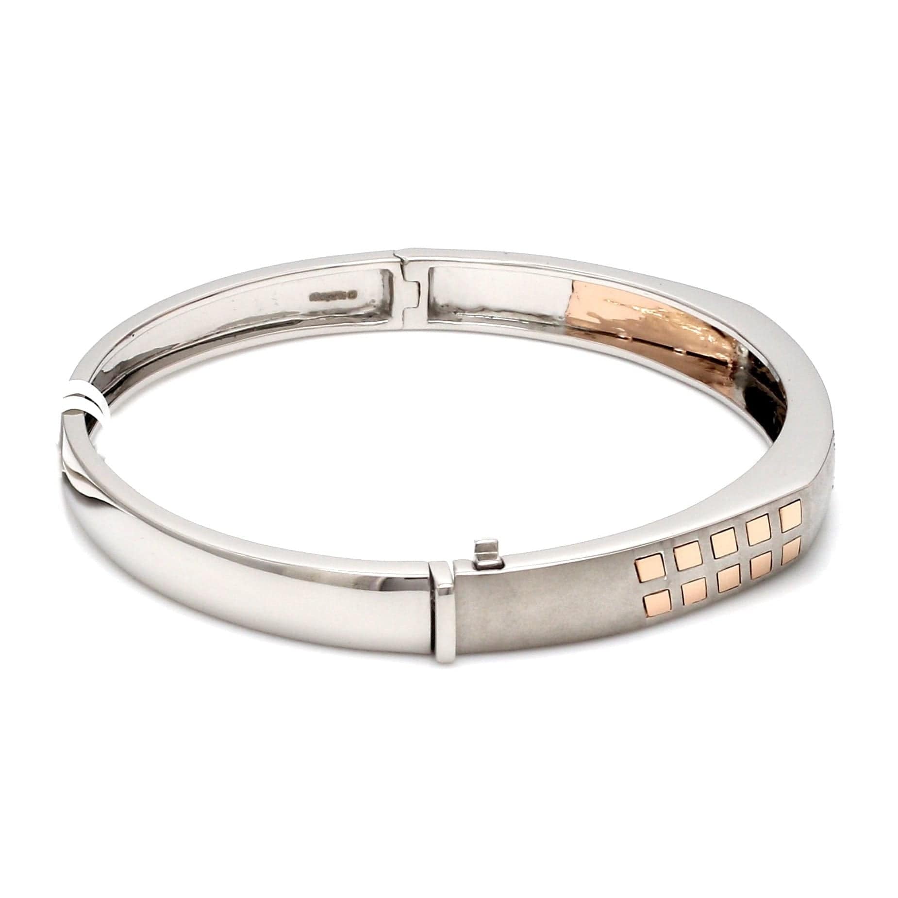 Jewelove™ Bangles & Bracelets Platinum Rose Gold Diamond Bracelet with Matte Finish for Men JL PTB 1181