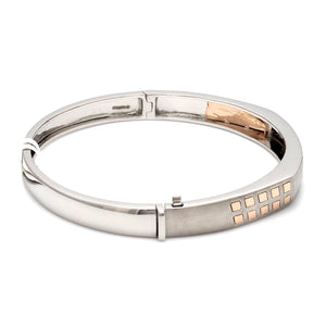 Jewelove™ Bangles & Bracelets Platinum Rose Gold Diamond Bracelet with Matte Finish for Men JL PTB 1181