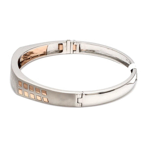 Jewelove™ Bangles & Bracelets Platinum Rose Gold Diamond Bracelet with Matte Finish for Men JL PTB 1181