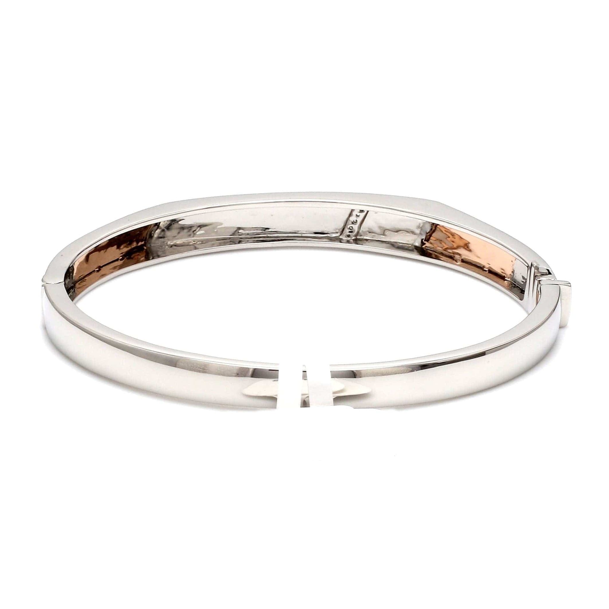 Jewelove™ Bangles & Bracelets Platinum Rose Gold Diamond Bracelet with Matte Finish for Men JL PTB 1181