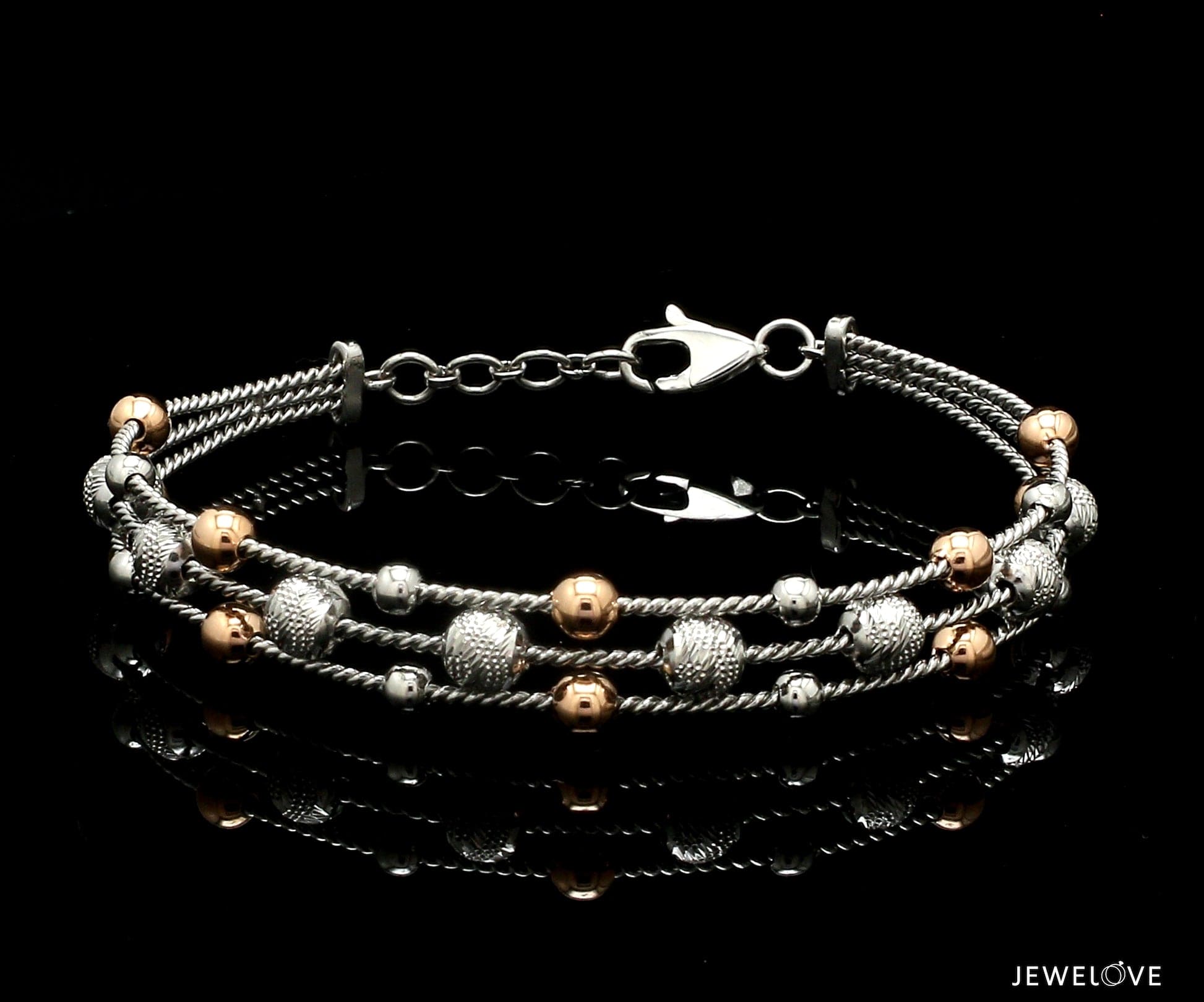 Shop Beaded Bracelets, Risk Rose Gold Bead Bracelets | Kate Sira – KATE SIRA