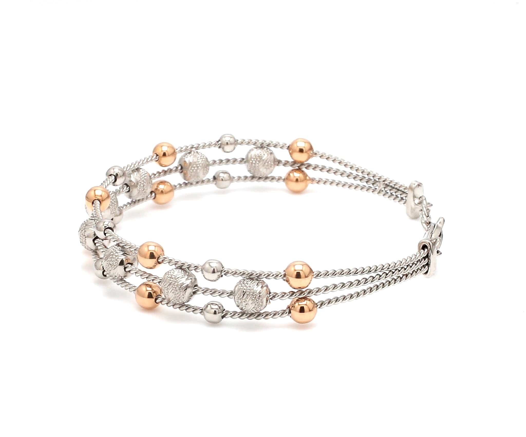 Alloy Round Simple Ball Bead Chain Multilayer Geometric Hollow Leaf Bracelet  at Rs 91.5 in New Delhi