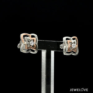 Jewelove™ Earrings Platinum Rose Gold Diamond Earrings for Women JL PT E 348