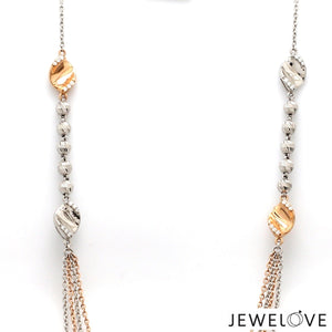 Jewelove™ Necklaces & Pendants Platinum Rose Gold Diamond Mangalsutra Pendant Cable Chain JL PT MS 108