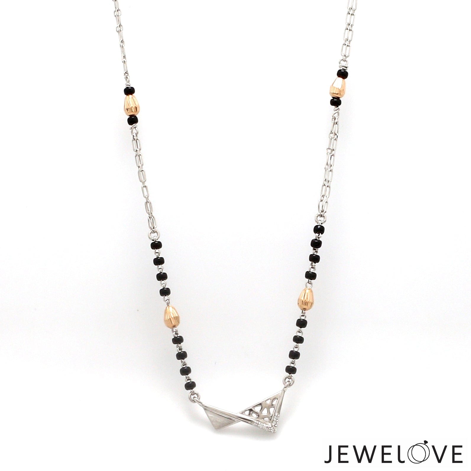 Jewelove™ Necklaces & Pendants Platinum Rose Gold Diamond Mangalsutra Pendant Chain JL PT MS 109