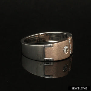 Jewelove™ Rings Platinum & Rose Gold Diamond Ring for Men JL PT 1315