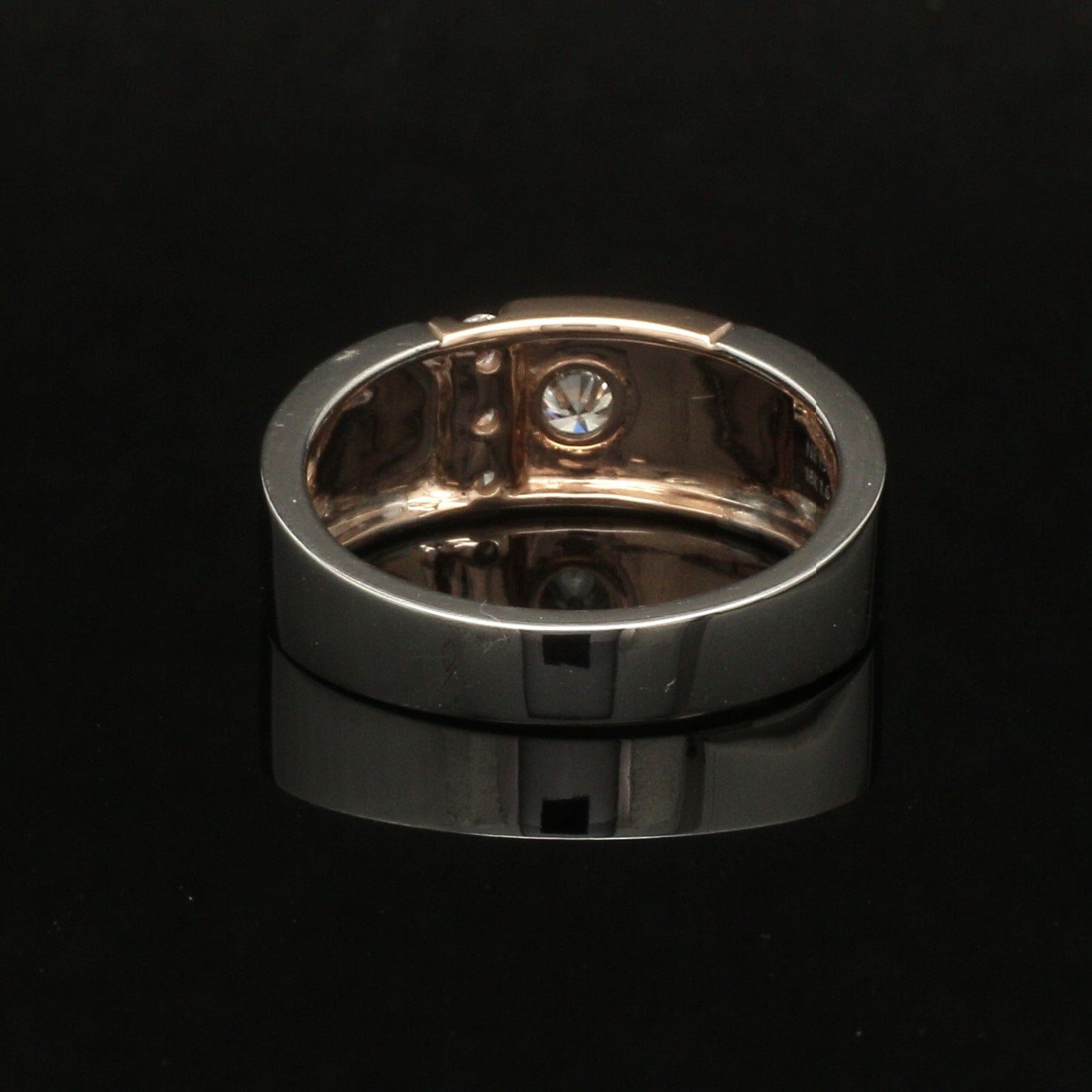 Jewelove™ Rings Platinum & Rose Gold Diamond Ring for Men JL PT 1315