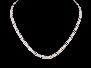 Jewelove™ Chains Platinum & Rose Gold Fusion Chain for Men JL PT CH 0039