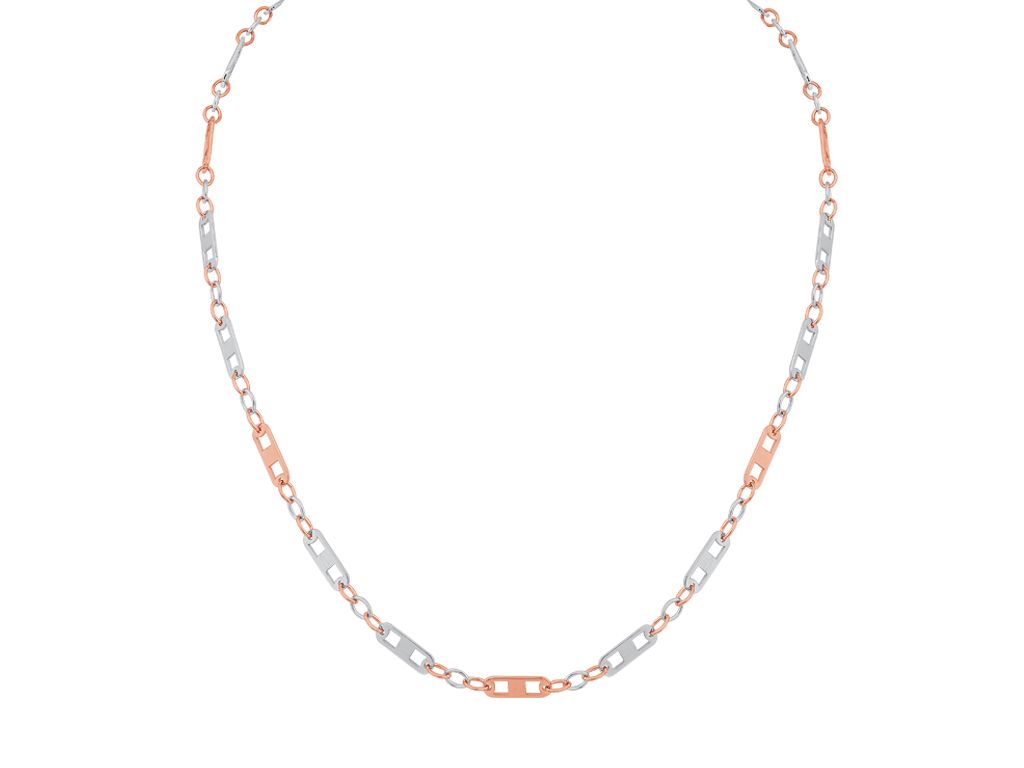 Jewelove™ Chains Platinum & Rose Gold Fusion Chain for Men JL PT CH 0318