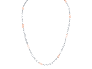 Jewelove™ Chains Platinum & Rose Gold Fusion Chain for Men JL PT CH 0380