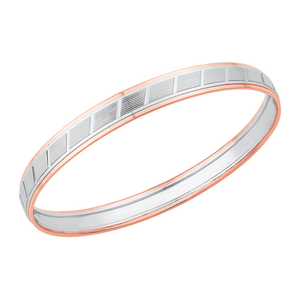 Jewelove™ Bangles & Bracelets Platinum & Rose Gold Fusion Kada for Men JL PTB 0028