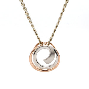 Jewelove™ Pendants Platinum Rose Gold Fusion Pendant with Circles JL PT P 176