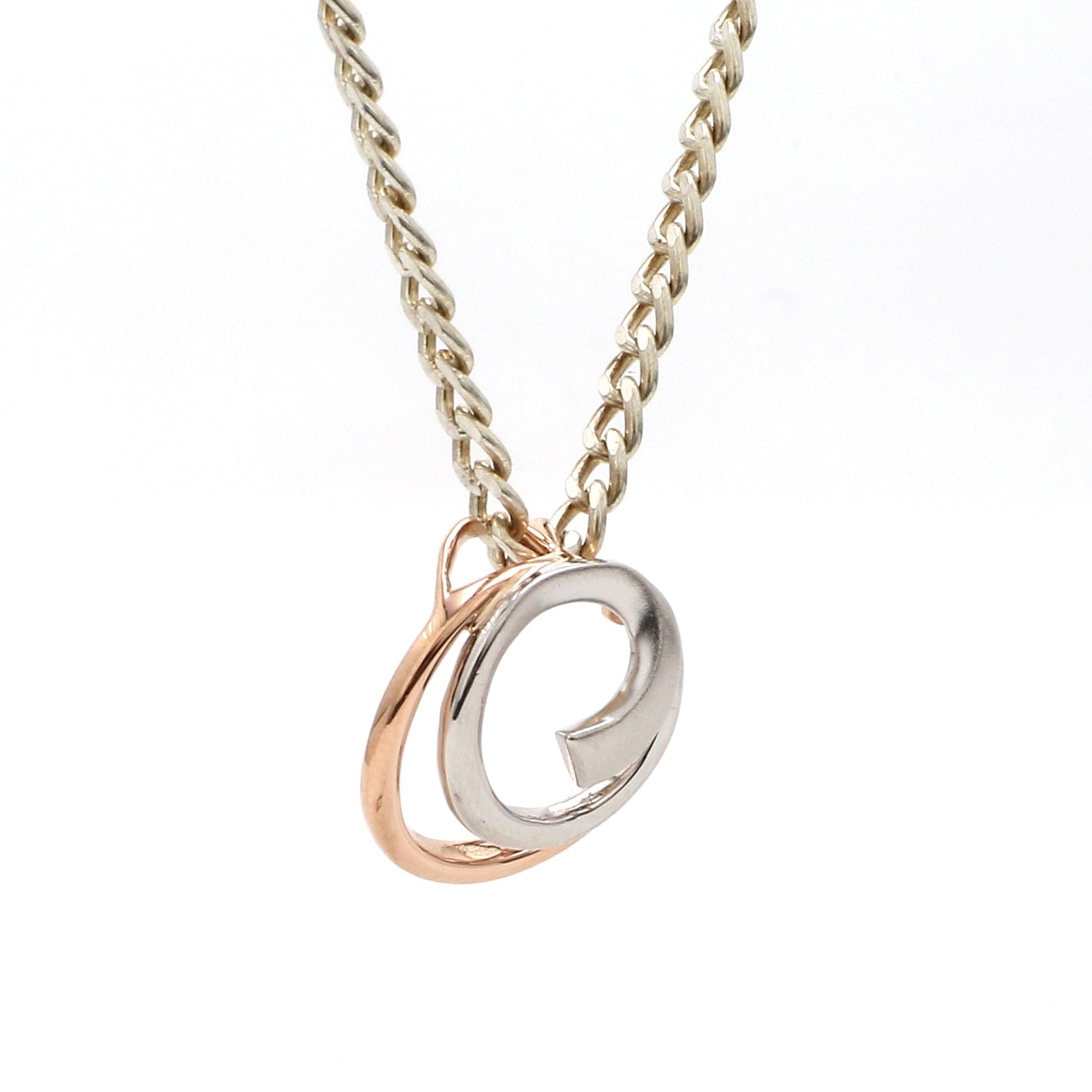 Jewelove™ Pendants Platinum Rose Gold Fusion Pendant with Circles JL PT P 176