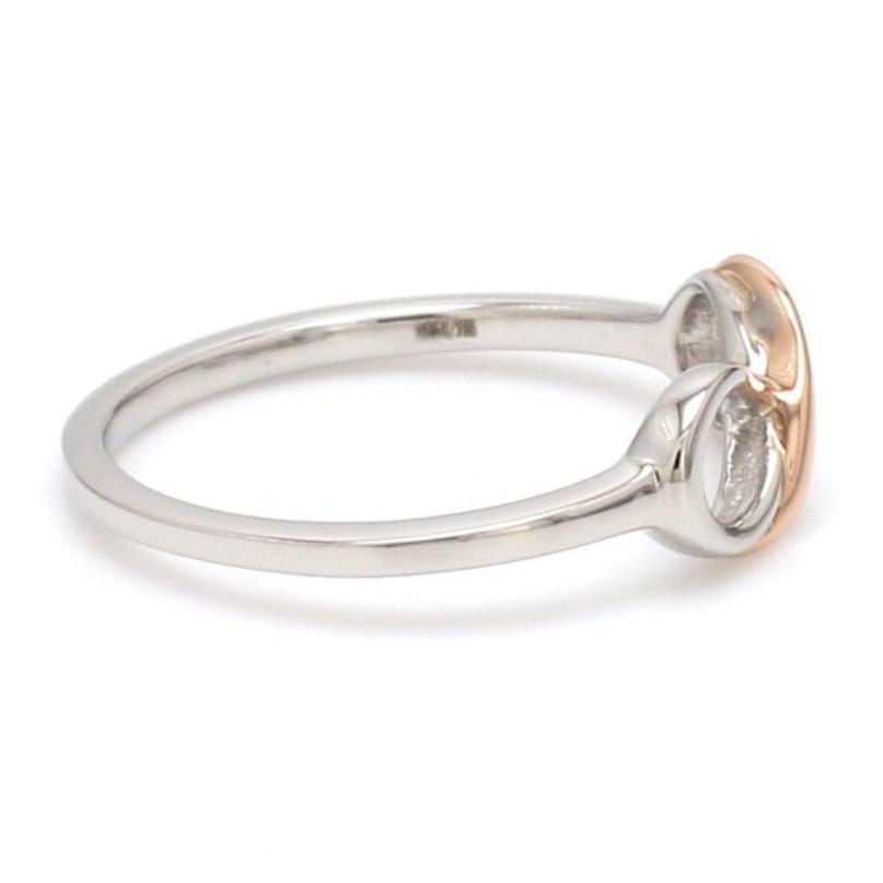 Jewelove™ Rings Women's Band only Platinum & Rose Gold Infinity Ring for women JL PT 1142