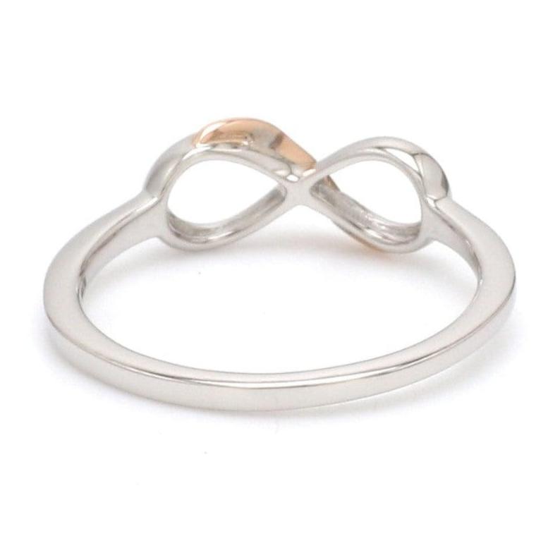 Jewelove™ Rings Women's Band only Platinum & Rose Gold Infinity Ring for women JL PT 1142