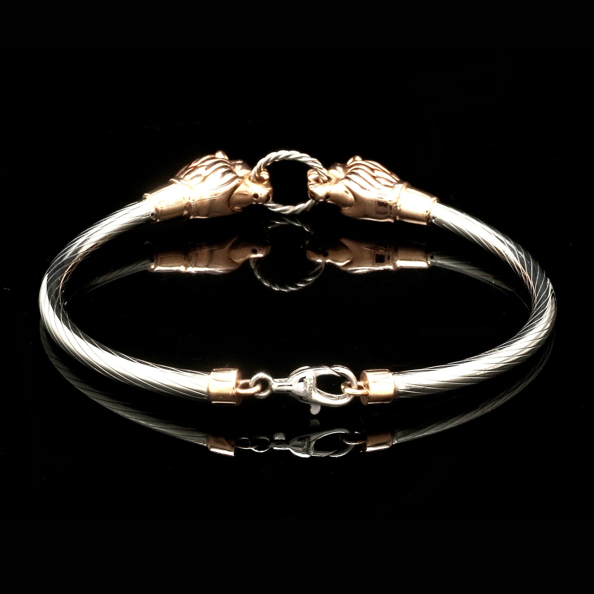 Jewelove™ Bangles & Bracelets Platinum & Rose Gold Jaguar Bracelet for Men JL PTB 1234